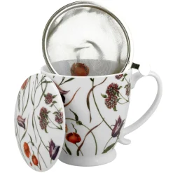 Kubek na stopce z zaparzaczem FLOWER MEADOW 510 ml * Duo Sale
