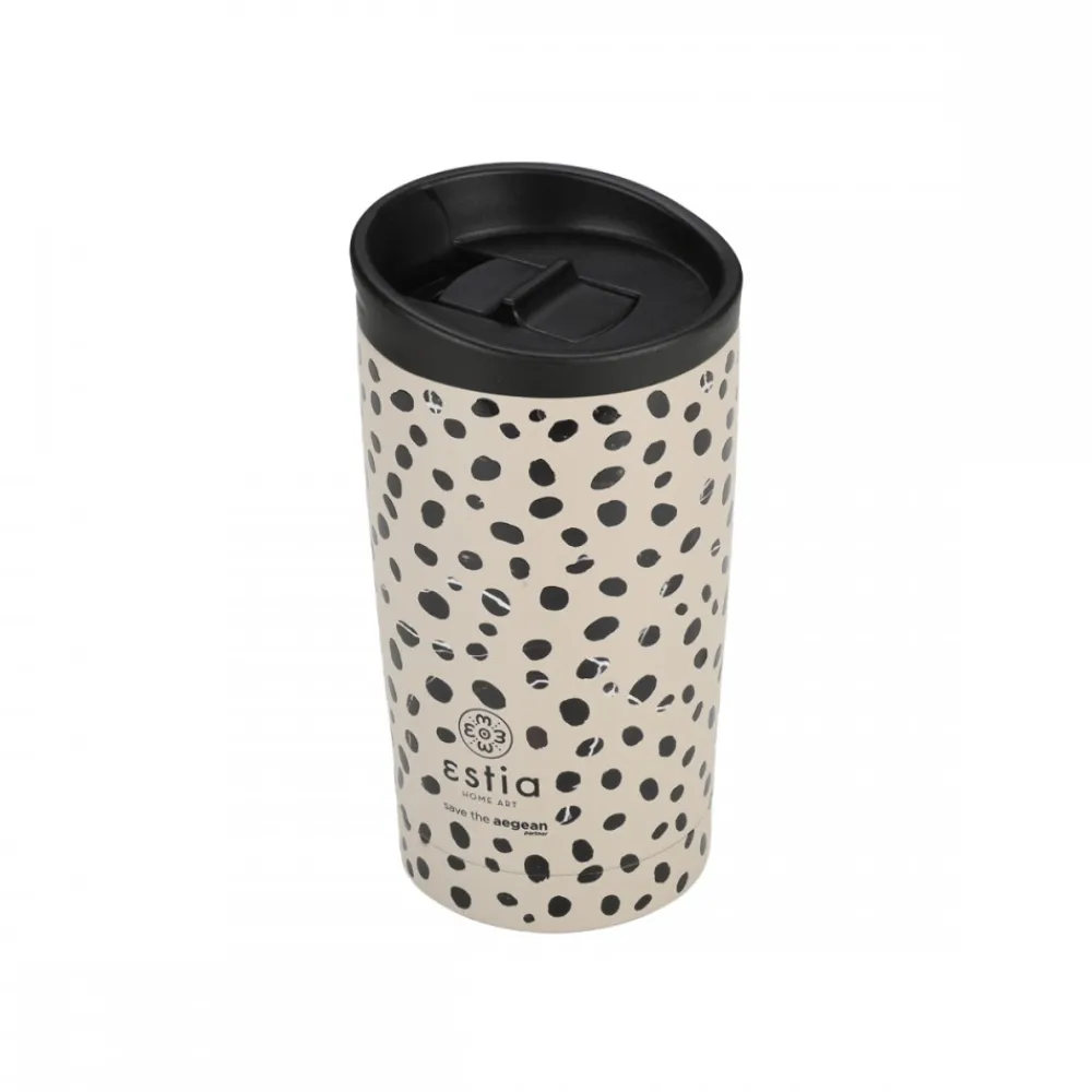 Kubek termiczny 350 ml Leopard taupe * Estia Best
