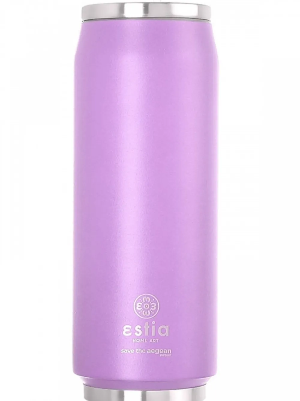 Kubek termiczny ze składaną słomką 500 ml Lavender Purple * Estia Hot
