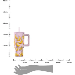 Kubek termiczny ze słomką 900 ml Banana Mood * Estia Hot
