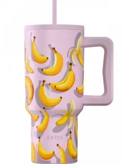 Kubek termiczny ze słomką 900 ml Banana Mood * Estia Hot