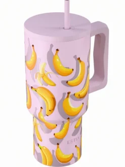 Kubek termiczny ze słomką 900 ml Banana Mood * Estia Hot