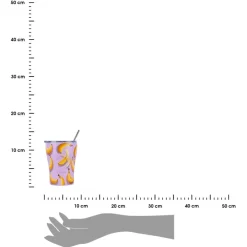 Kubek termiczny ze słomką 350 ml Banana Mood * Estia Hot