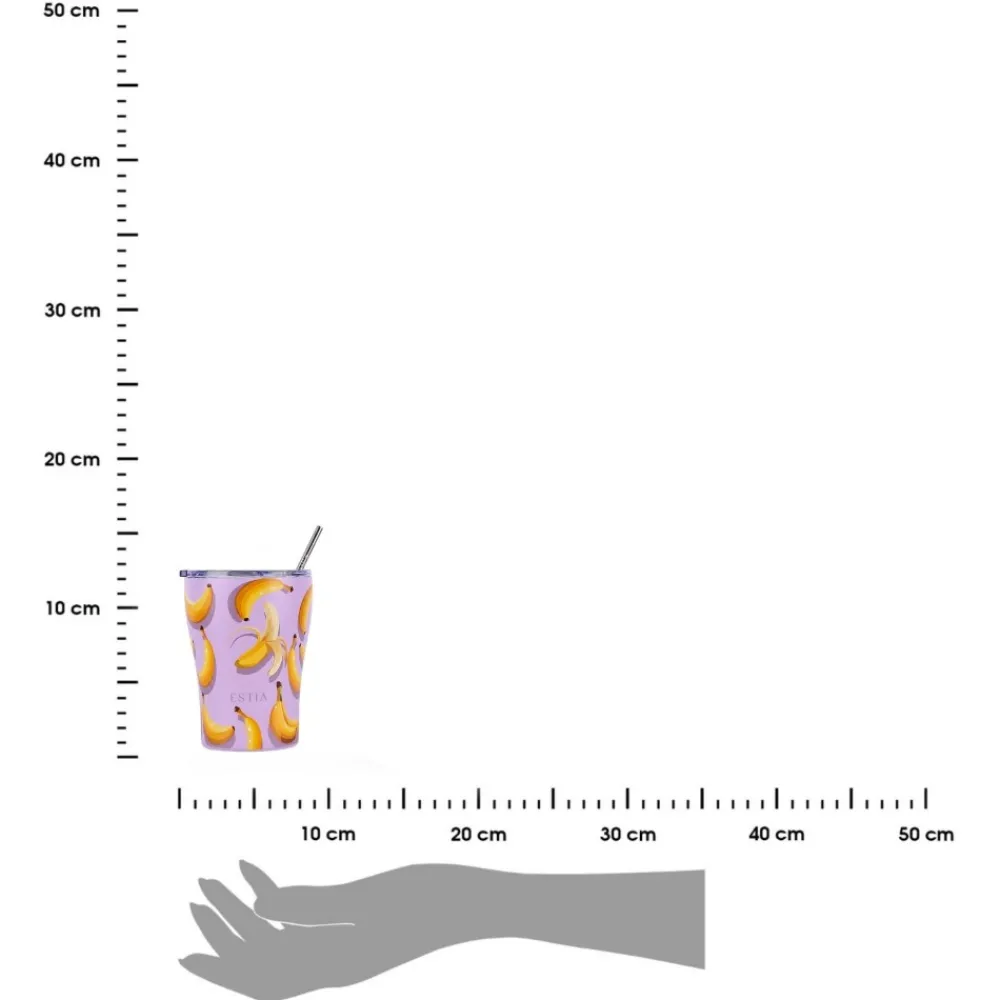 Kubek termiczny ze słomką 350 ml Banana Mood * Estia Hot