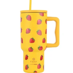 Kubek termiczny ze słomką 900 ml Berry Bright * Estia Online