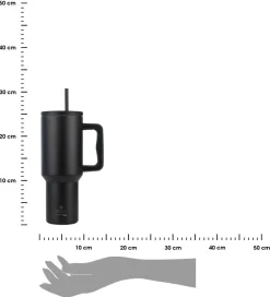 Kubek termiczny ze słomką 1200 ml czarny Midnight Black * Estia Online