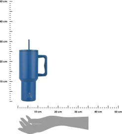 Kubek termiczny ze słomką 1200 ml Denim Blue * Estia Hot