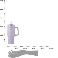 Kubek termiczny ze słomką 900 ml Lavender Fog * Estia Hot