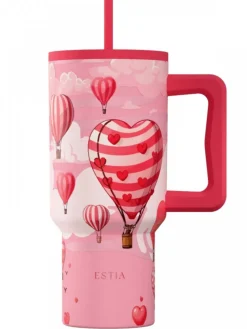 Kubek termiczny ze słomką 900 ml Love Ascend * Estia Best