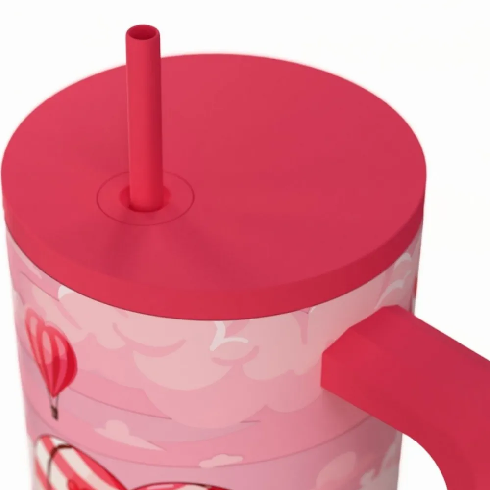 Kubek termiczny ze słomką 900 ml Love Ascend * Estia Best