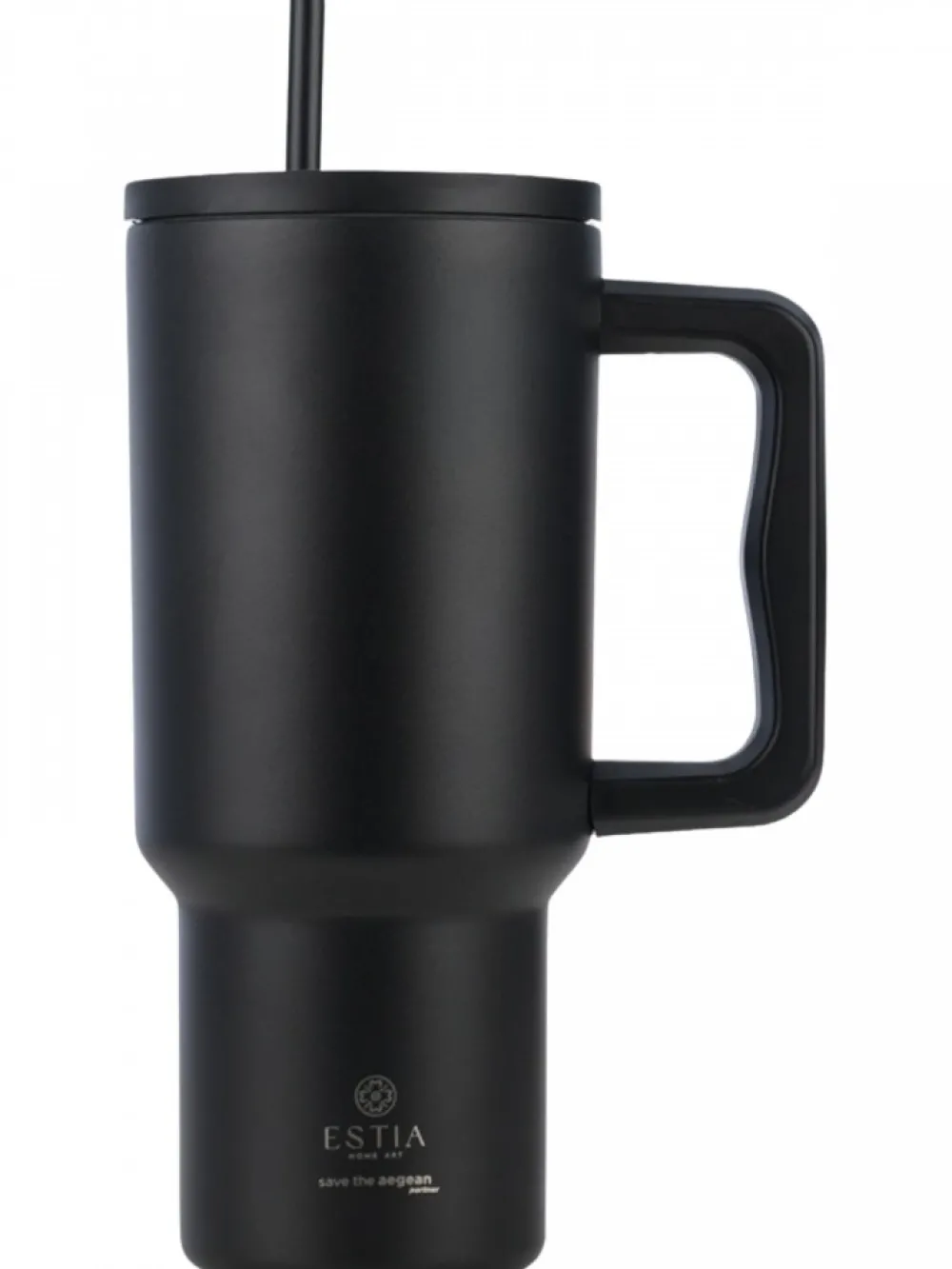 Kubek termiczny ze słomką 900 ml Midnight Black * Estia Hot