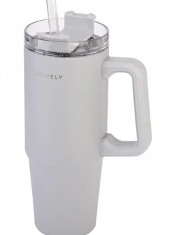 Kubek termiczny ze słomką 900 ml Pebble Gray * Estia New