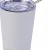 Kubek termiczny ze słomką 400 ml Pebble Gray * Estia Outlet