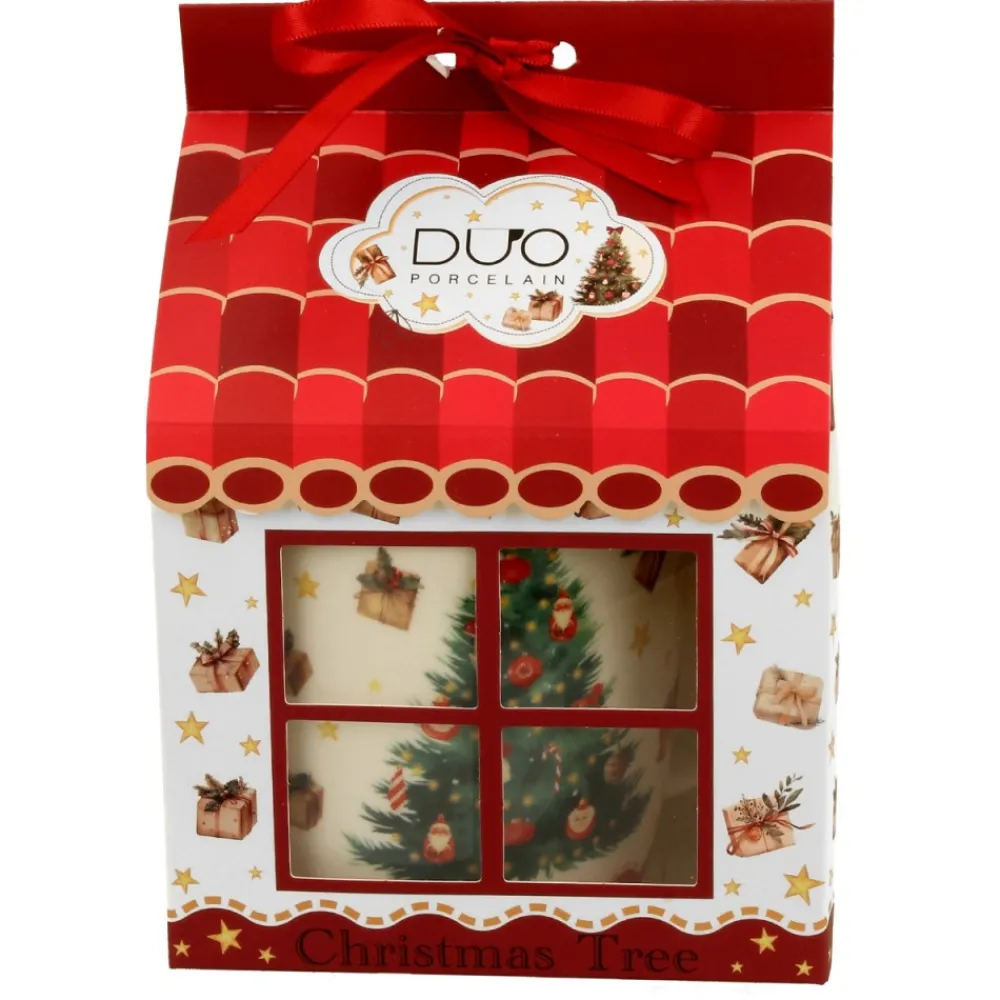 Kubek świąteczny CHRISTMAS TREE 3 DOMEK 400 ml * Duo Sale