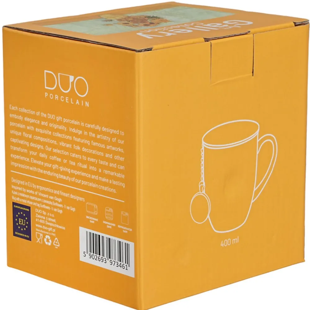Kubek z zaparzaczem i zawieszka SUNFLOWERS Van Gogh 400 ml * Duo