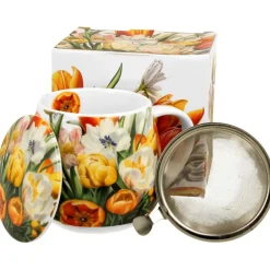 Kubek z zaparzaczem Tulipany 430 ml * Duo Outlet
