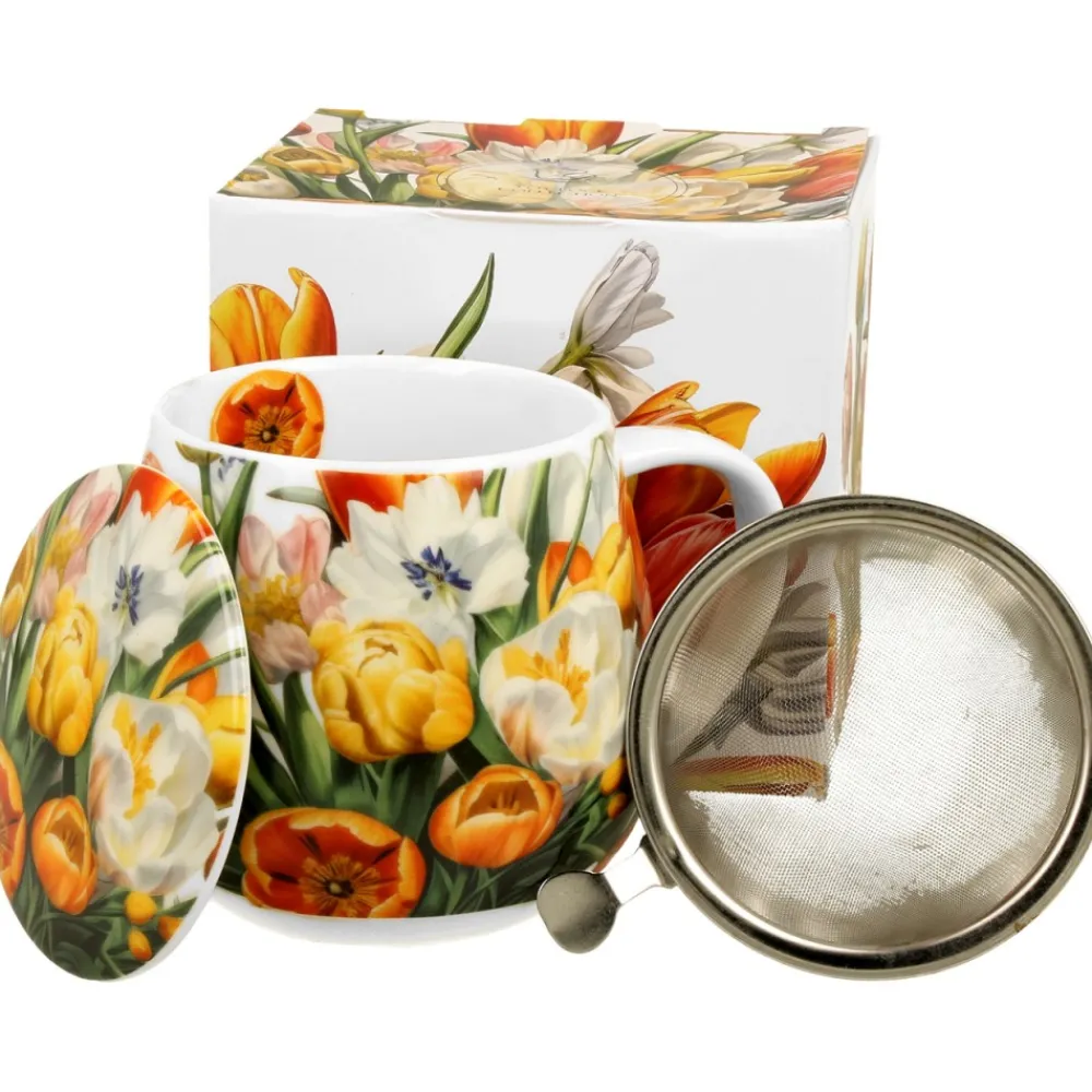 Kubek z zaparzaczem Tulipany 430 ml * Duo Outlet