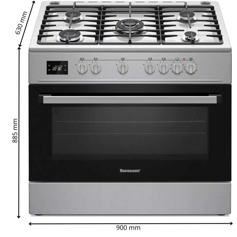 Kuchnia gazowo-elektryczna RAVANSON KWGE-K90A Cheff Modern