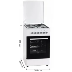 Kuchnia gazowo-elektryczna MPM MPM-56-KGM-04 biała