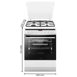 Kuchnia gazowo-elektryczna AMICA 617GEH3.33HZpTaDpA(W) PIZZA