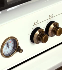 Kuchnia gazowo-elektryczna Retro KWGE-90ARC kremowa * Ravanson Online
