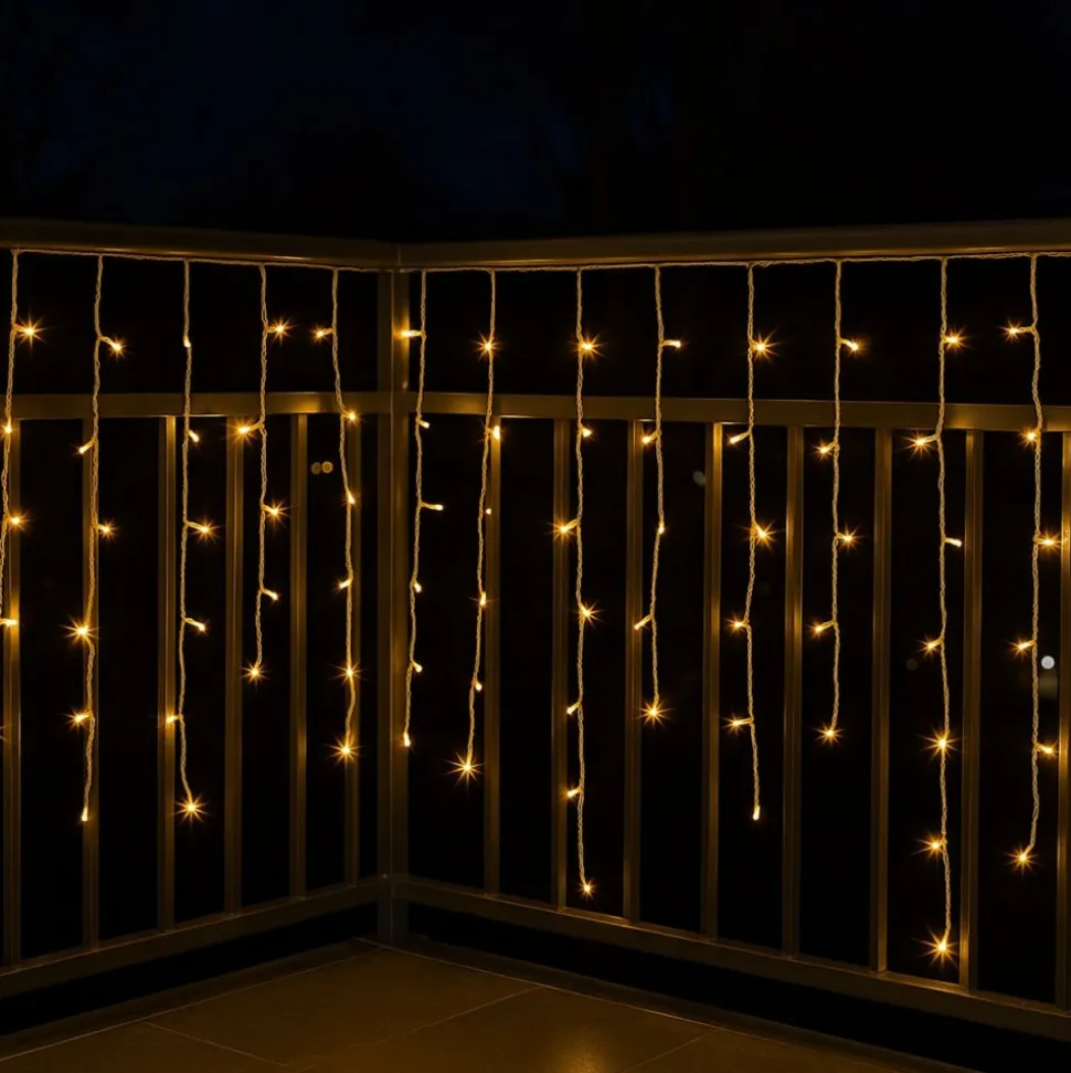 Kurtyna świetlna 10m ciepła biel 600 LED