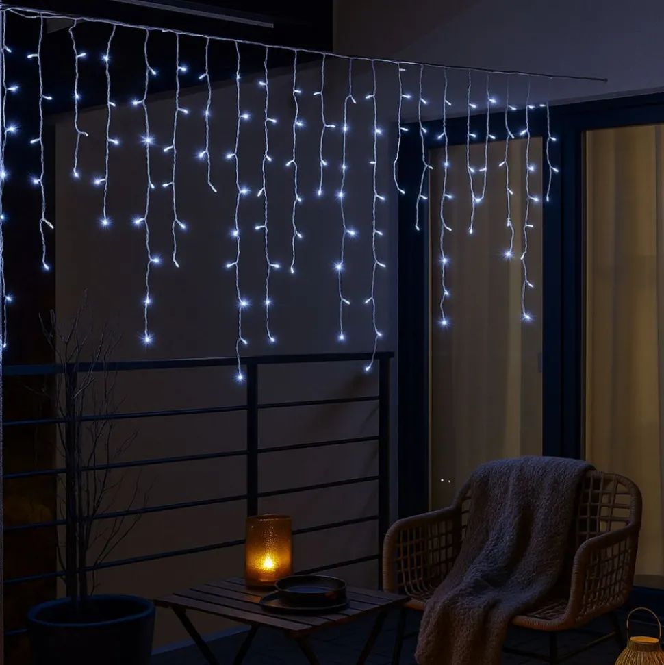 Kurtyna świetlna 4m zimna biel 240 LED