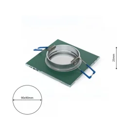 Kwadratowe Oczko Sufitowe Podtynkowe Czarne Szklane 1xGU10 9cm Bez Oprawki * Eko-light Online