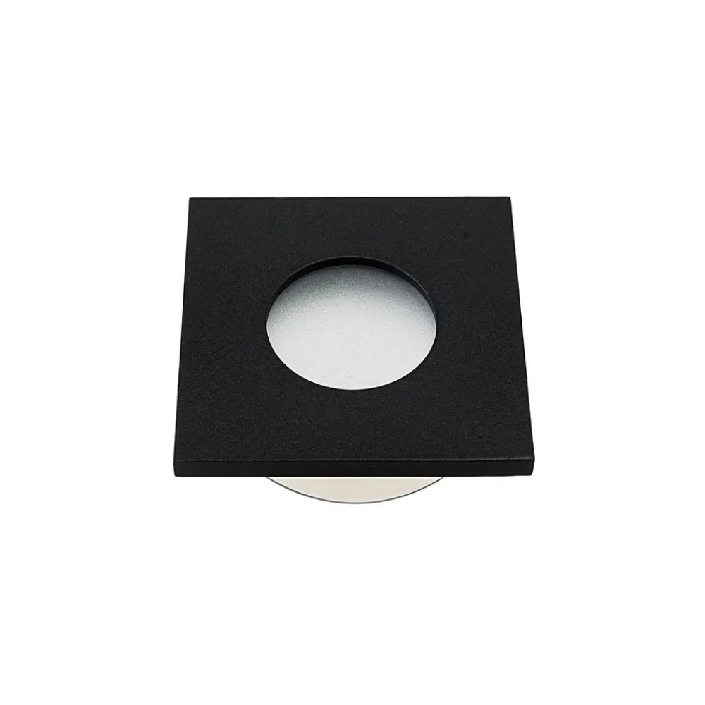 Kwadratowe Oczko Sufitowe Podtynkowe Czarne 1xGU10 8,5cm IP44 Bez Oprawki * Eko-light Clearance