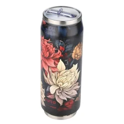 Kwiatowy kubek termiczny ze słomką 500 ml Midnight Blossom * Estia Hot