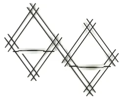 Kwietnik ścienny metalowy podwójny LOFT 41 cm