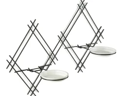 Kwietnik ścienny metalowy podwójny LOFT 41 cm