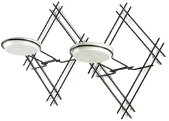 Kwietnik ścienny metalowy podwójny LOFT 41 cm