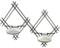 Kwietnik ścienny metalowy podwójny LOFT 41 cm