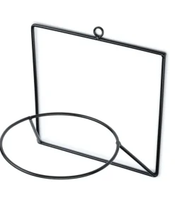 Kwietnik ścienny metalowy LOFT czarny 22 cm