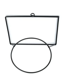 Kwietnik ścienny metalowy LOFT czarny 22 cm