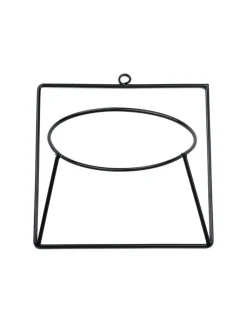 Kwietnik ścienny metalowy LOFT czarny 22 cm