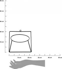 Kwietnik ścienny metalowy LOFT czarny 22 cm