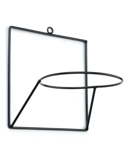 Kwietnik ścienny metalowy LOFT czarny 22 cm