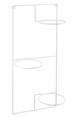 Kwietnik ścienny wiszący potrójny biały 71 cm