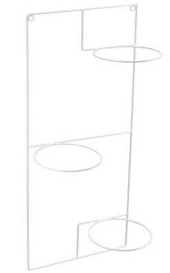 Kwietnik ścienny wiszący potrójny biały 71 cm