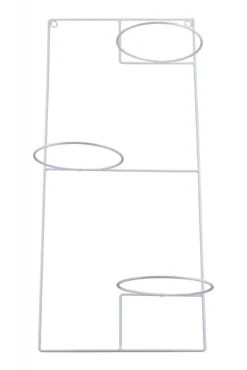 Kwietnik ścienny wiszący potrójny biały 71 cm