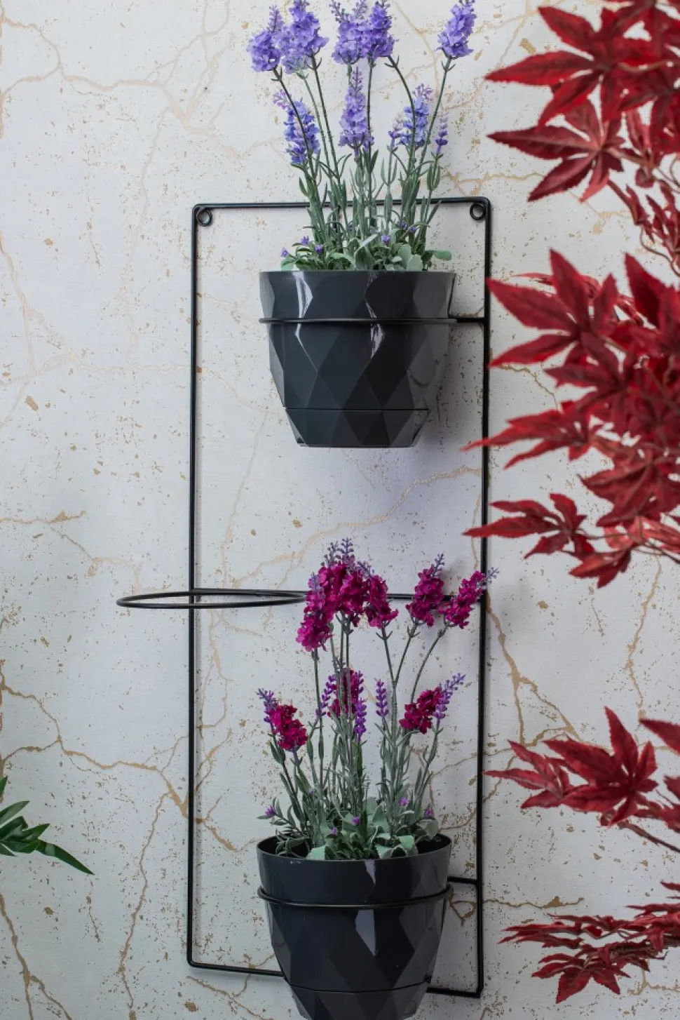 Kwietnik ścienny wiszący potrójny LOFT 71 cm