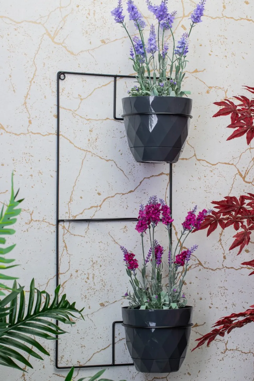 Kwietnik ścienny wiszący potrójny LOFT 71 cm