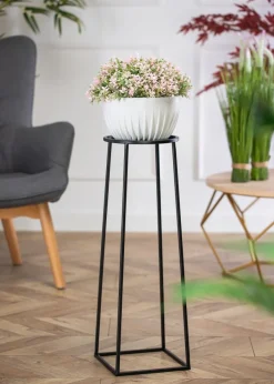 Kwietnik industrialny czarny stojak 70 cm LOFT