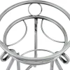 Kwietnik metalowy 37 cm srebrny
