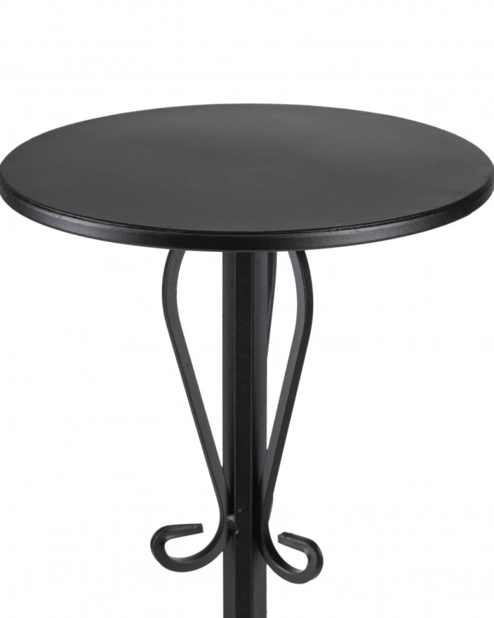 Kwietnik metalowy czarny z różą 75 cm