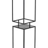 Kwietnik metalowy czarny 2 poziomy 87 cm industrialny