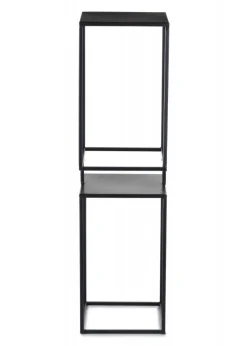 Kwietnik metalowy czarny 2 poziomy 87 cm industrialny