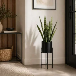 Kwietnik na kwiaty osłonka 55 cm czarny LOFT